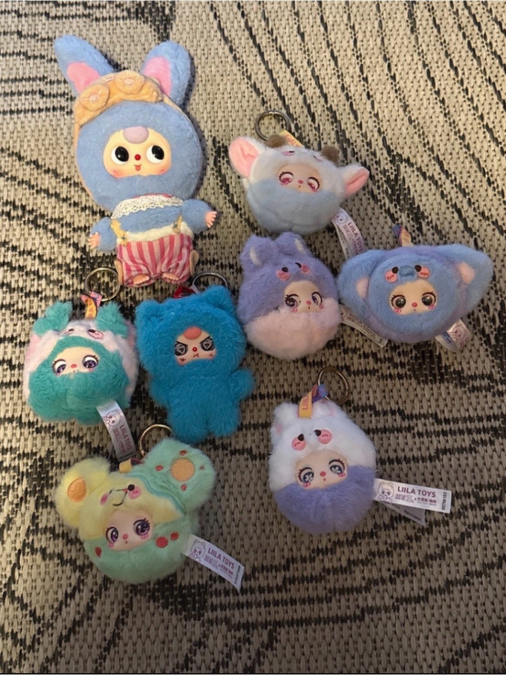 Baby three Plush Keychain set